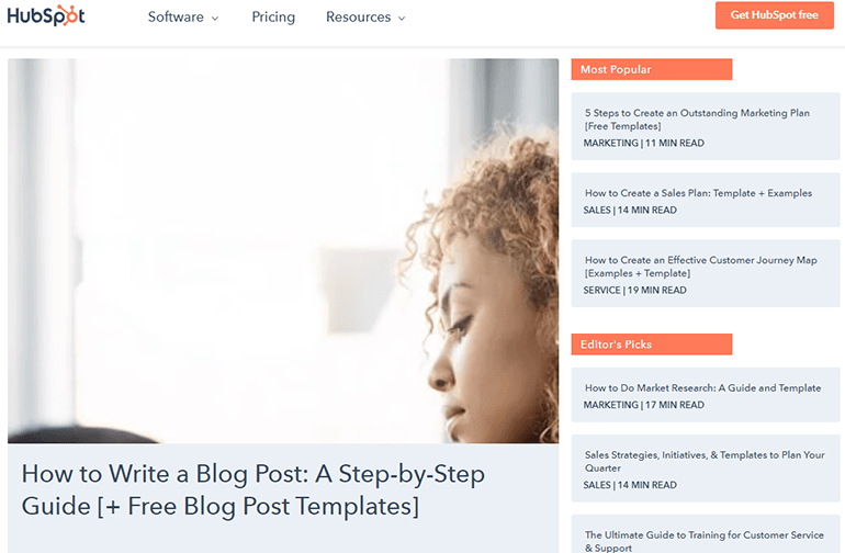 Le blog marketing de HubSpot